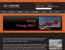 Tablet Screenshot of conceptproducts.com.au